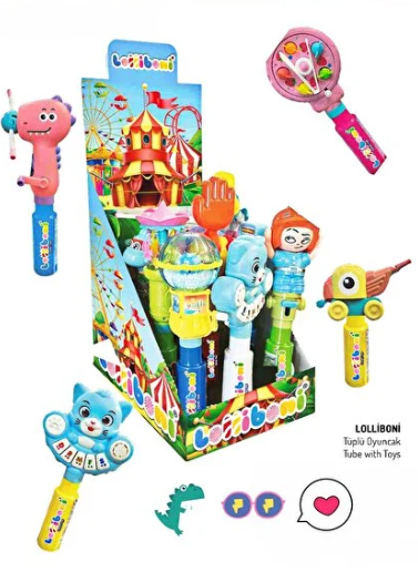 BONART JOY TOP / SOUR: OYUNCAKLI LOLİPOP ŞEKERLER
